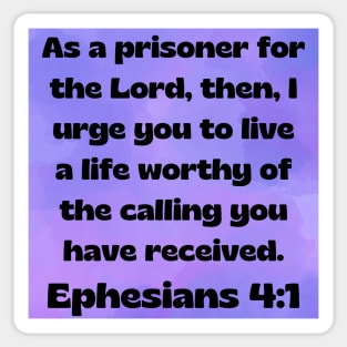 Bible Verse Ephesians 4:1 Sticker